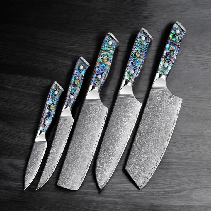 Kuro Forge Abalone 1-5 Piece Japanese Knife Set