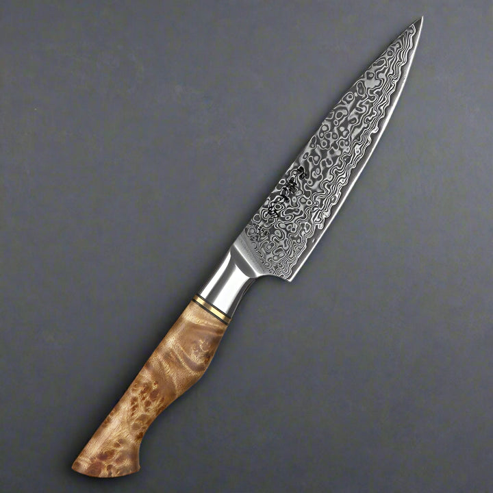 Kuro Forge 1-5-Piece Artisan Teak Handled Knife Set