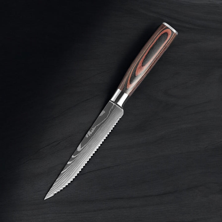 Kuro Forge 1-9 Piece Natural Wood Knife Set