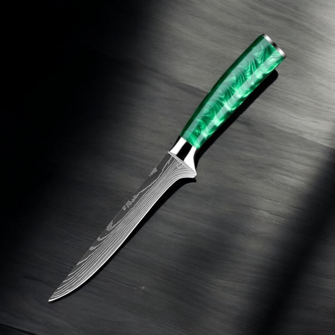 Kuro Forge 1-8 Piece Emerald Green Knife Set
