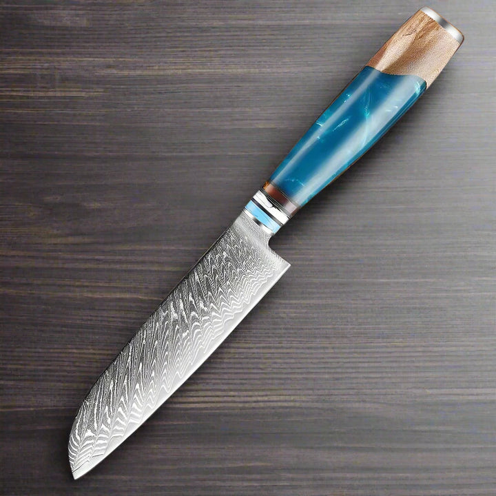 Kuro Forge Blue and Wood Resin Handled 1-5 Piece Set