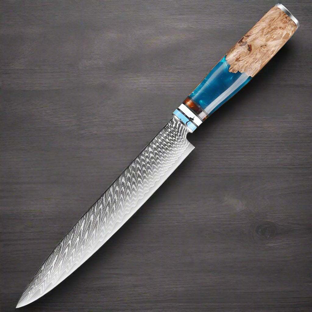 Kuro Forge Blue and Wood Resin Handled 1-5 Piece Set