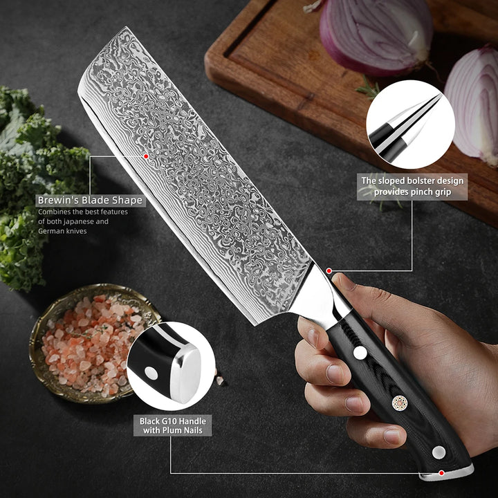 Kuro Forge 7-inch Black Nakiri Knife