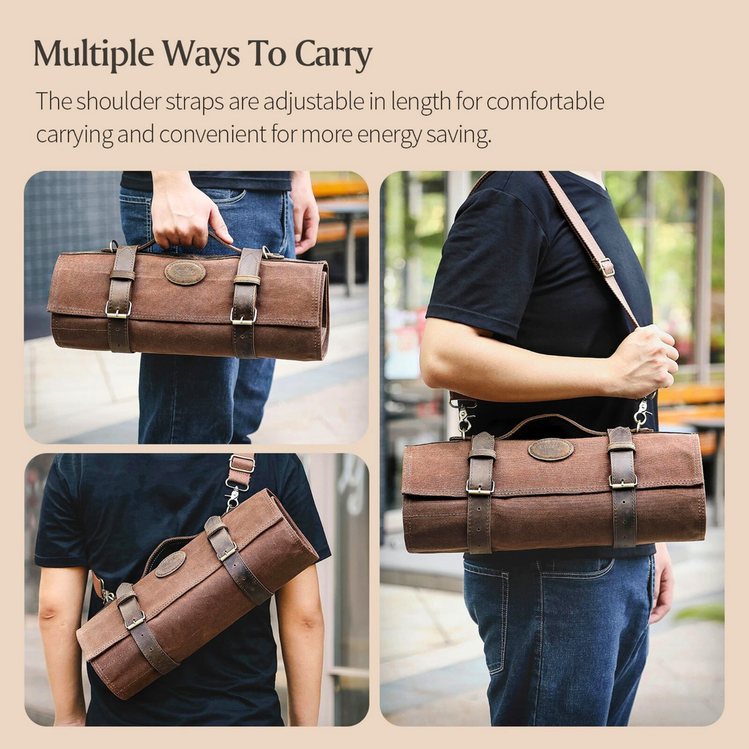Kuro Forge Premium Leather Knife Roll