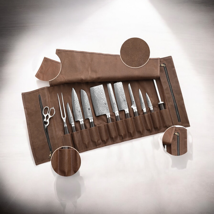 Kuro Forge Premium Leather Knife Roll
