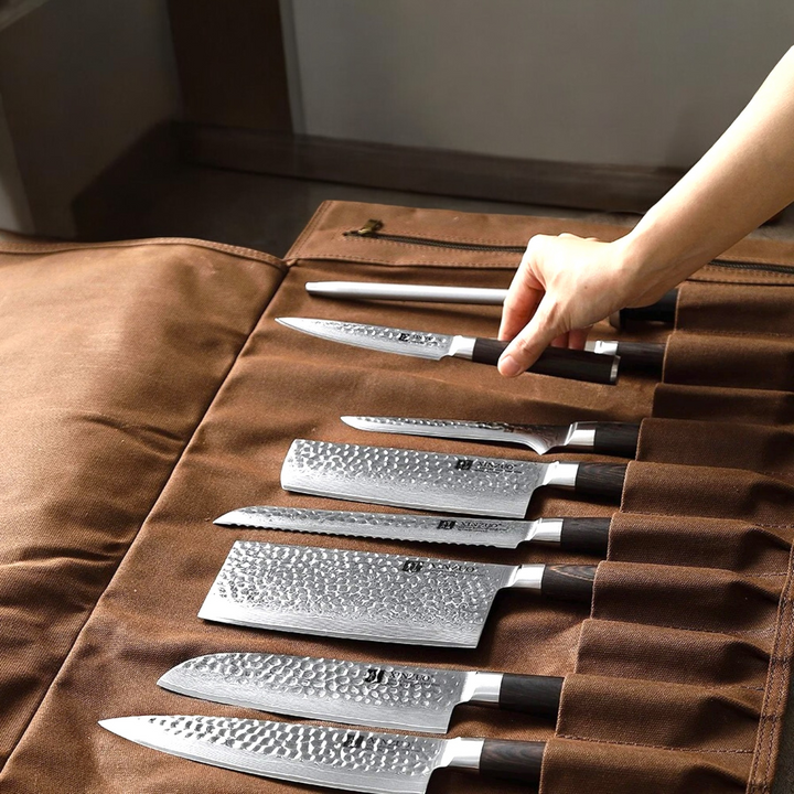 Kuro Forge Premium Leather Knife Roll