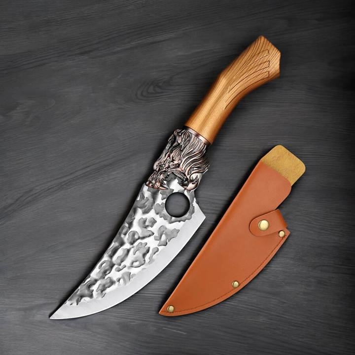 Kuro Forge Lions Edge Boning Cleaver Knife With Sheath